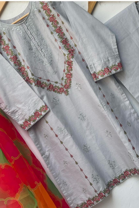 PETAL EMB (GRAY) - Lubana Store