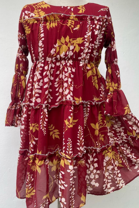 SMOKED TOP (MAROON) - Lubana Store