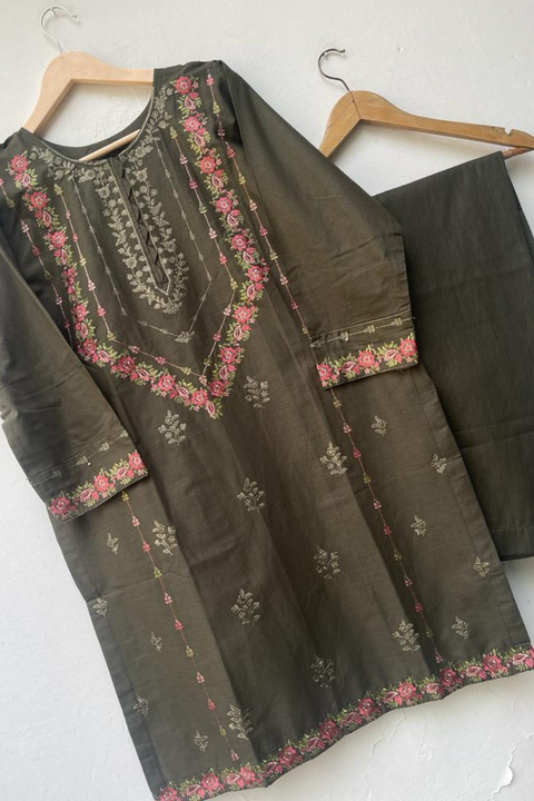 PETAL EMB (GREEN) - Lubana Store