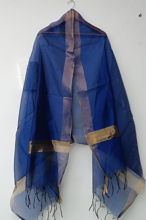 KHADI NET DUPATTA (PURPLE) - Lubana Store