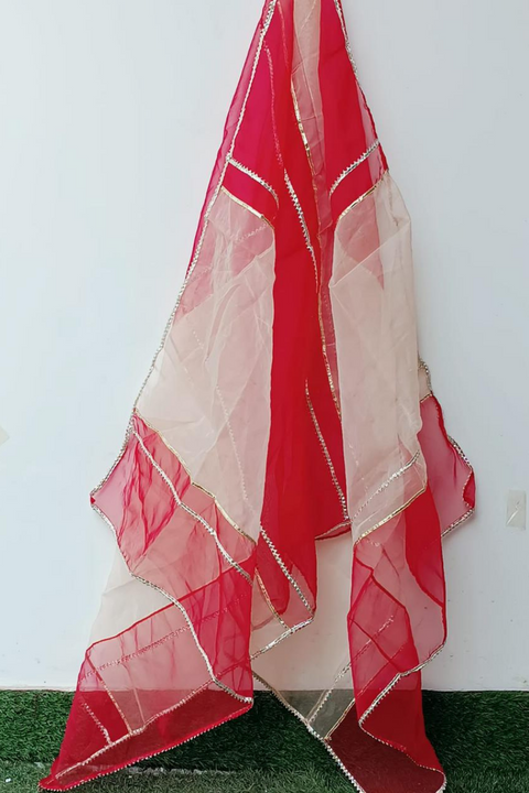 GOTA PALLU DUPATTA (R SKIN) - Lubana Store