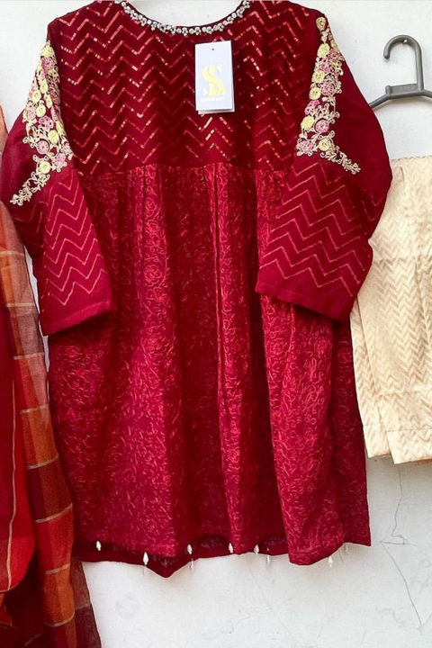 NAGHMA (MAROON) - Lubana Store