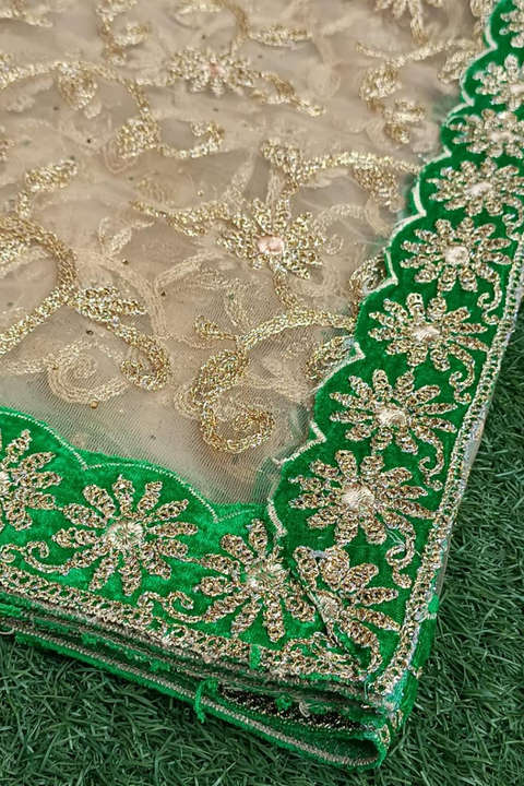 LS DUPATTA (GREEN) - Lubana Store