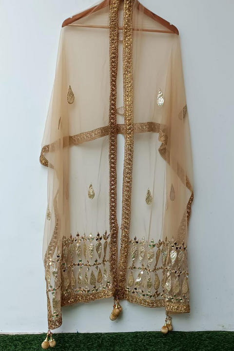 GOLDEN NET DUPATTA - Lubana Store