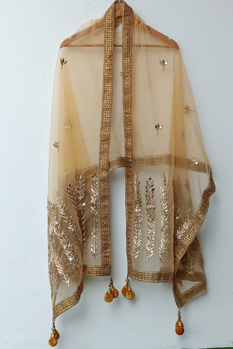 GOLDEN NET DUPATTA - Lubana Store