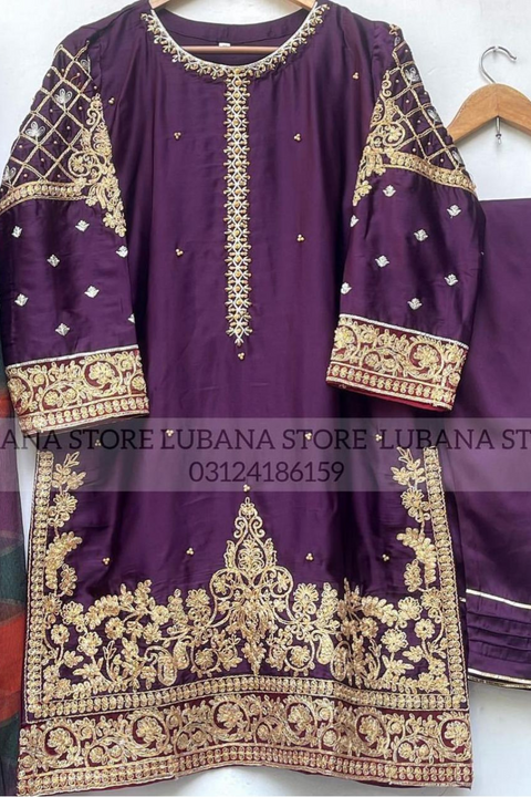 DORI SILK (PLUM) - Lubana Store
