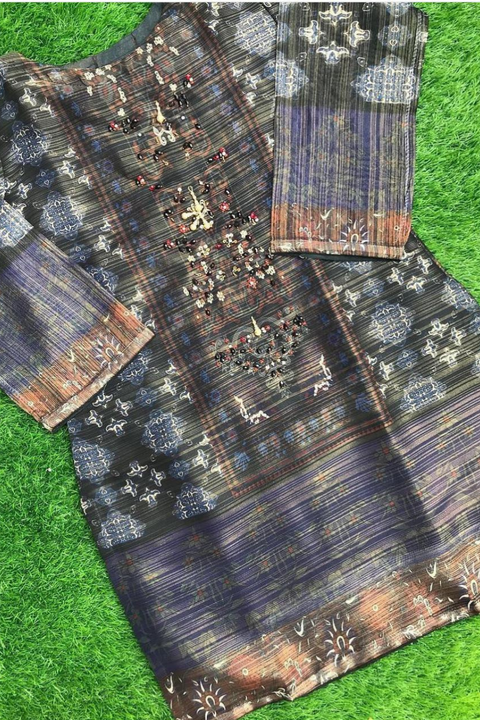 RABEEHA TUSSLE (NAVY) - Lubana Store