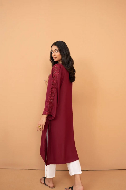 MAHA LAWN (MAROON) - Lubana Store