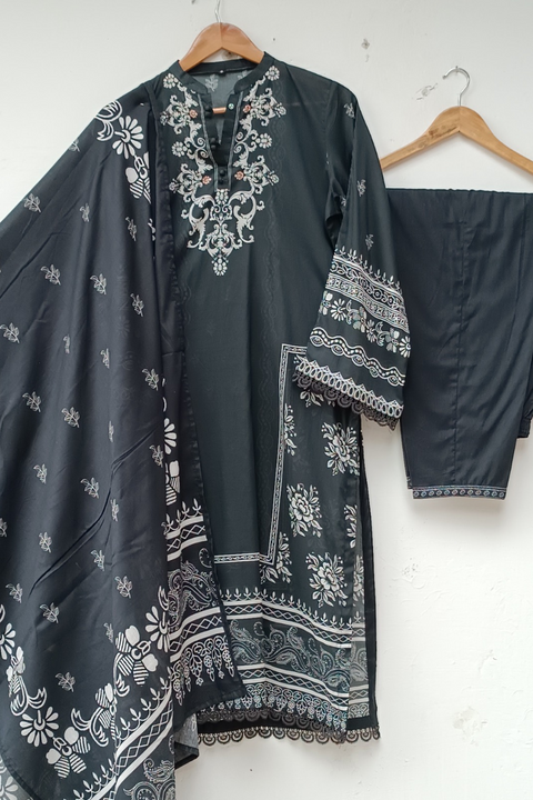 JAVERIA (CHARCOAL BLACK) - Lubana Store