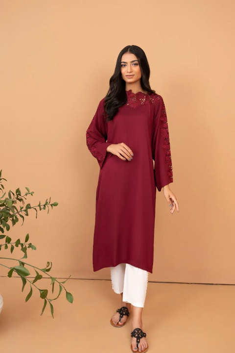 MAHA LAWN (MAROON) - Lubana Store