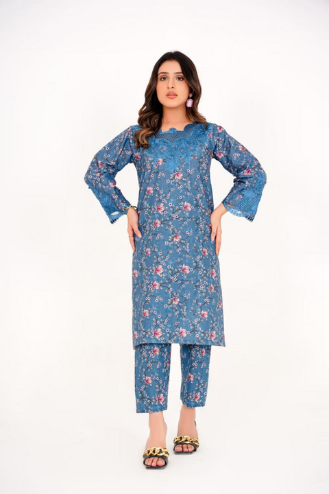 ROZANA CO ORDS (CADET BLUE) - Lubana Store