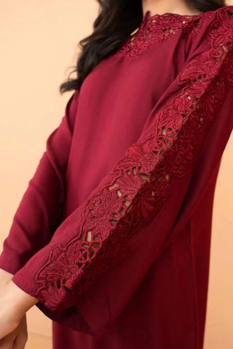 MAHA LAWN (MAROON) - Lubana Store