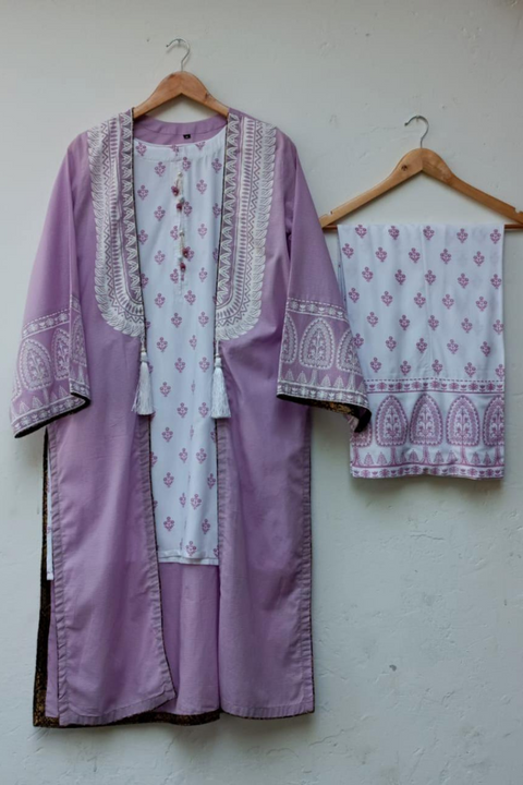 BLOCK PRINT (LILAC) - Lubana Store