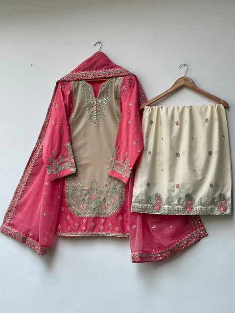 AZNA (BEIGE & CORAL PINK)