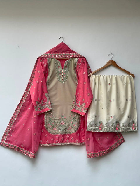AZNA (BEIGE & CORAL PINK)