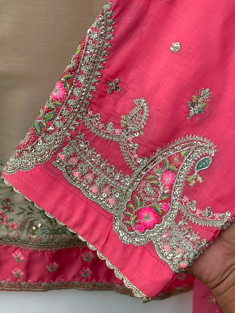 AZNA (BEIGE & CORAL PINK)