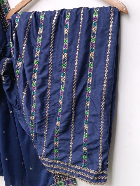BEENA SILK (NAVY)