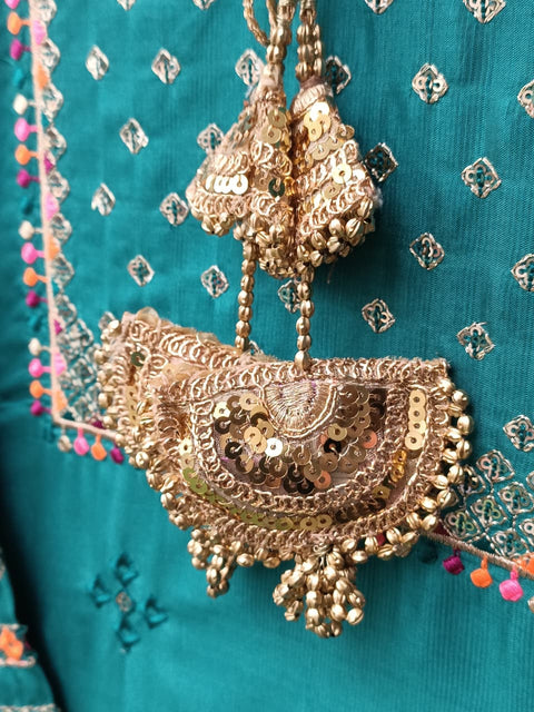 BEENA SILK (TEAL BLUE)