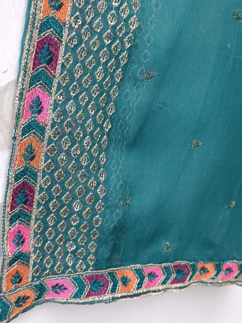 BEENA SILK (TEAL BLUE)