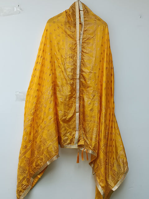 BLOCK PRINT DUPATTA (YELLOW)