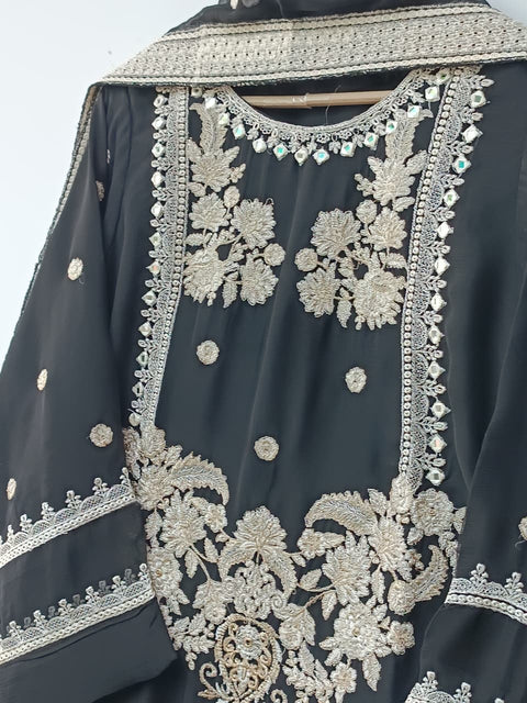 BLOOM CHIFFON (BLACK)