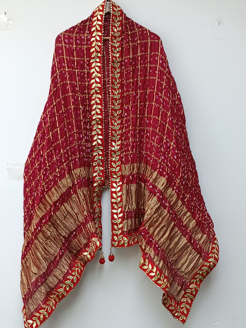CHUNRI GOTA PASTING (MAROON)