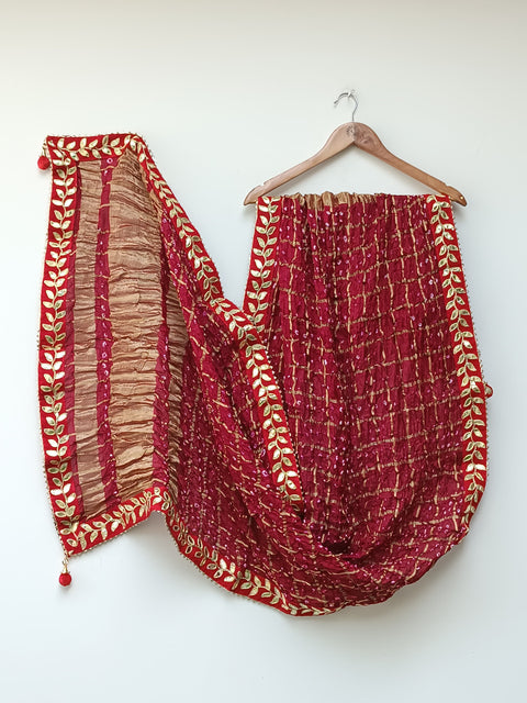 CHUNRI GOTA PASTING (MAROON)