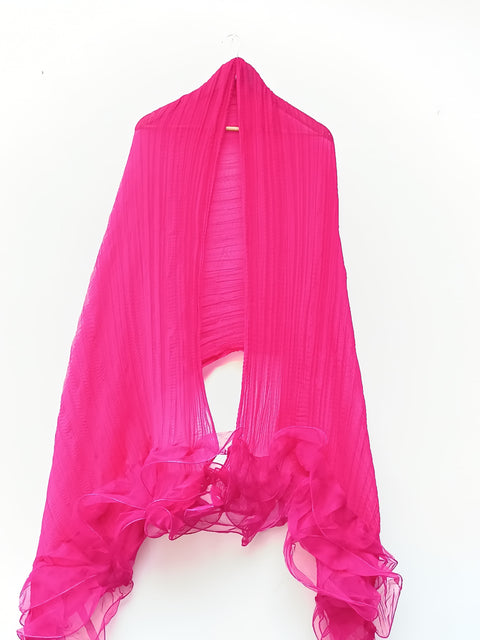 CRUSH ORGANZA DUPATTA  (S PINK)