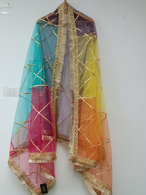 NET GOTA MULTI DUPATTA