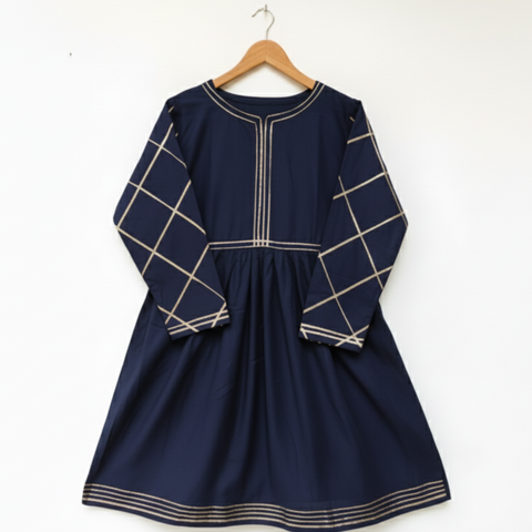 GOTA DRESS FROCK 2 (NAVY)