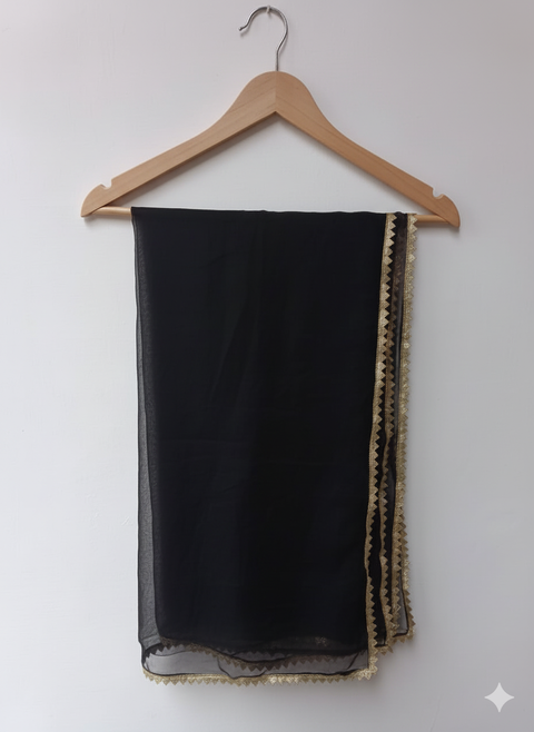 ORGANZA DUPATTA KIDS (BLACK)