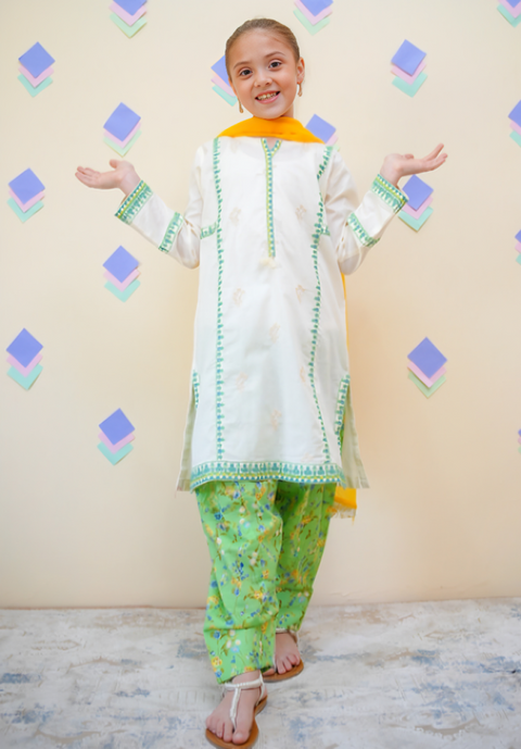 HERA KIDS 1 (IVORY & GREEN)