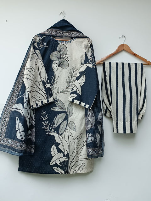 JAMNA (OFF WHITE & NAVY)