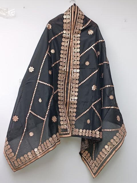 KHADI DUPATTA (BLACK)