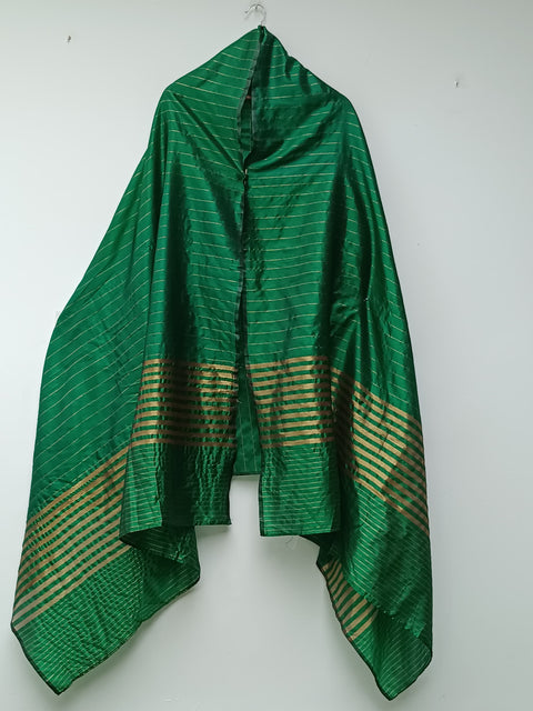 KHADI SILK  DUPATTA (GREEN)