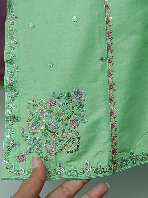NAZISH KIDS (CUSTARD GREEN)