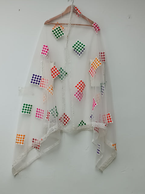 NET DUPATTA 1 (WHITE)