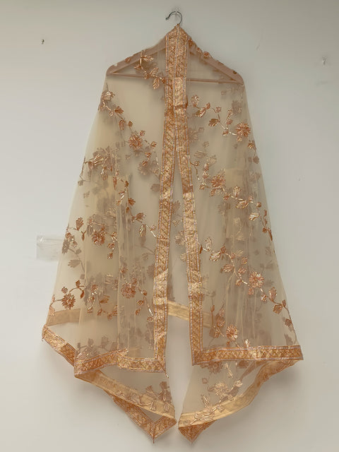 NET DUPATTA GOTA LARRI (SKIN)