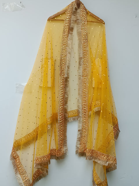 NET GOTA DUPATTA (YELLOW)