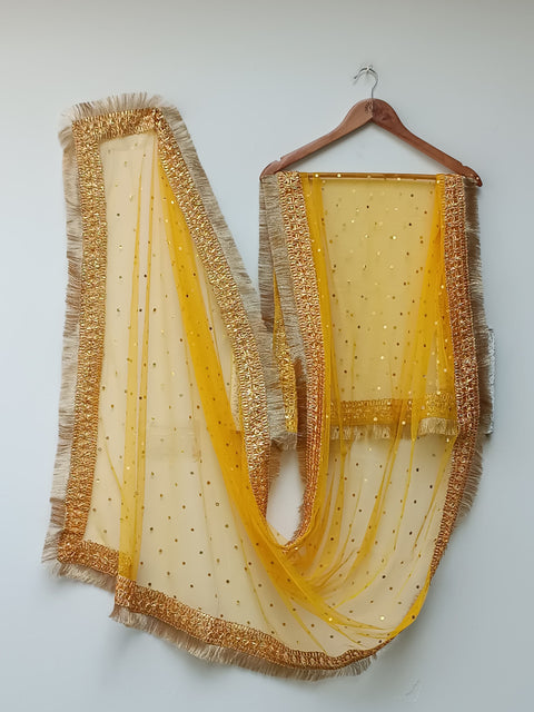 NET GOTA DUPATTA (YELLOW)