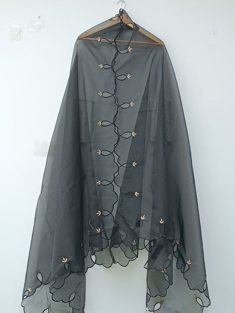 ORGANZA DUPATTA (BLACK)