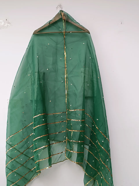 ORGANZA DUPATTA (D GREEN)