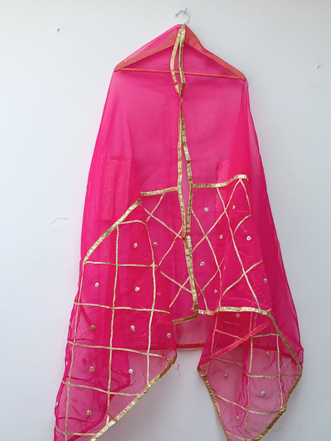 ORGANZA GOTA DUPATTA (S PINK)