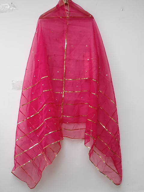 ORGANZA DUPATTA (S PINK)