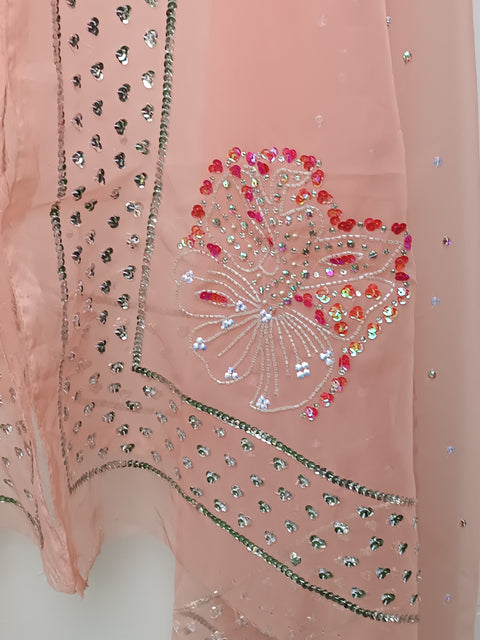 ORGANZA MUSE DUPATTA (PEACH)