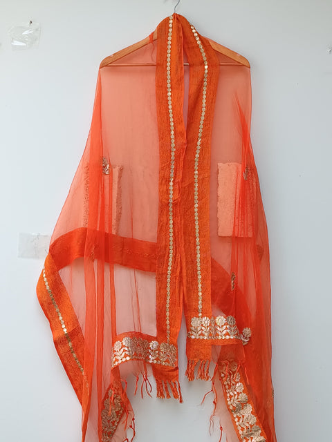 ORGANZA SILK DUPATTA (ORANGE)