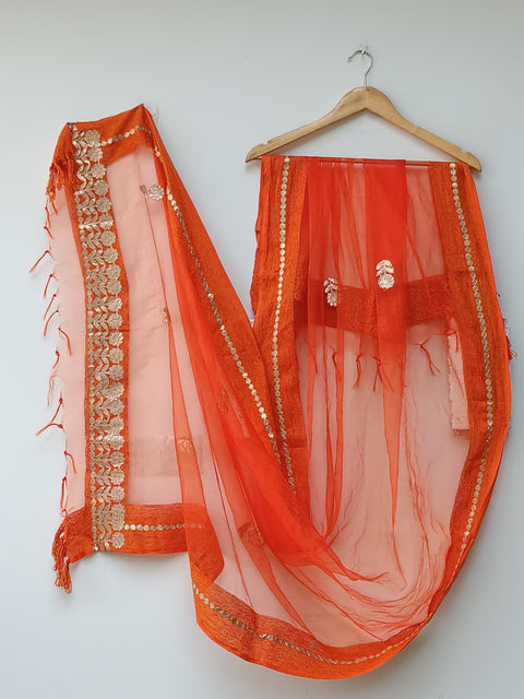 ORGANZA SILK DUPATTA (ORANGE)