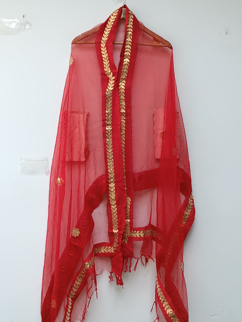 ORGANZA SILK DUPATTA (RED)