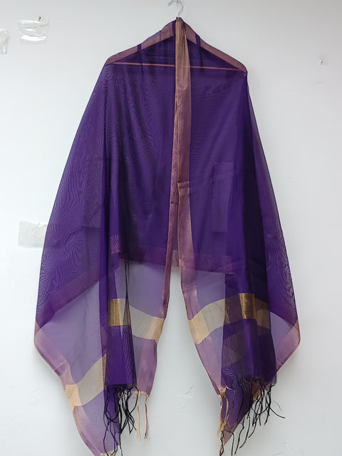 PLAIN KHADI DUPATTA (PURPLE)