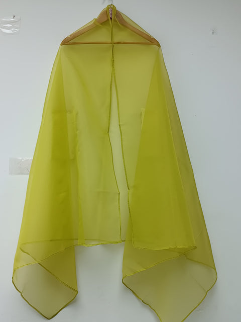 PLAIN ORGANZA DUPATTA (OLIVE)
